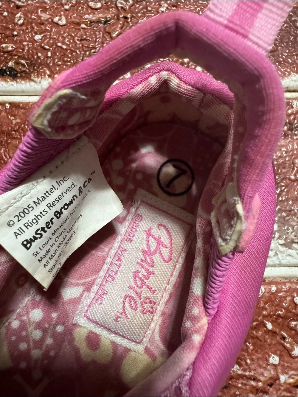 Y2K Vintage 2005 Barbie water shoes/ sandals size 7 toddler girls